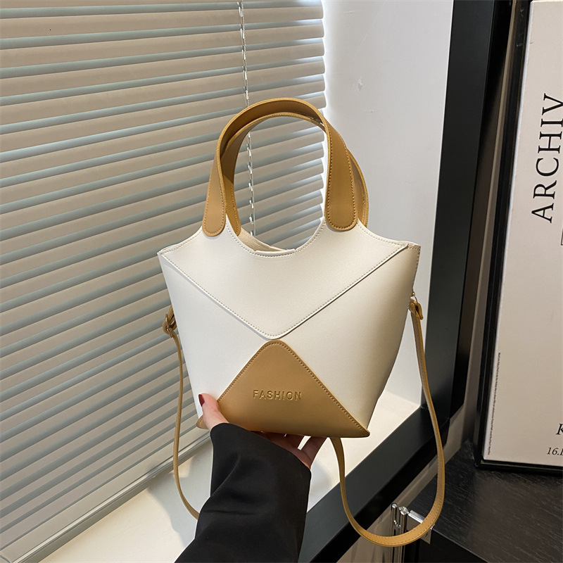 New women's waist bag summer niche design crossbody bag high-end texture handbag contrasting color splicing designer armpit bag versatile square 