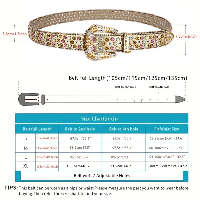 Womens Jeans Rhinestone Large Size Belt Mens Belt Western Denim Shiny Rivet Leather HipHop Punk Rock Y2K Style Belt 250519