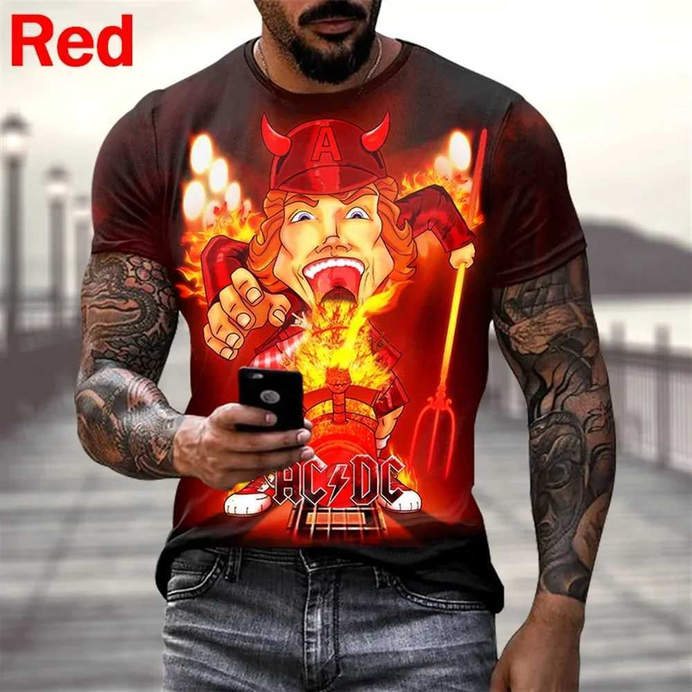 New Personality Fashion Graphic T-shirt Rock ACDC Music Men/Women Print T-Shirts Hip Hop 3D Short Sleeve Casual Shirt Tees TopsXJ250520