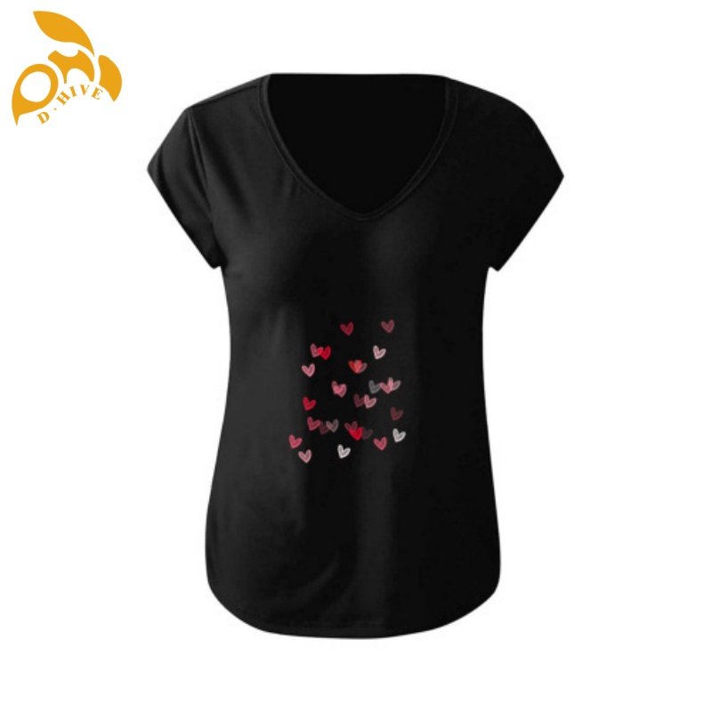 Free Shipping Designer Summer Short sleeve shirt fashion Ladies' sleeved V-neck T-shirt size S-XXL design logo