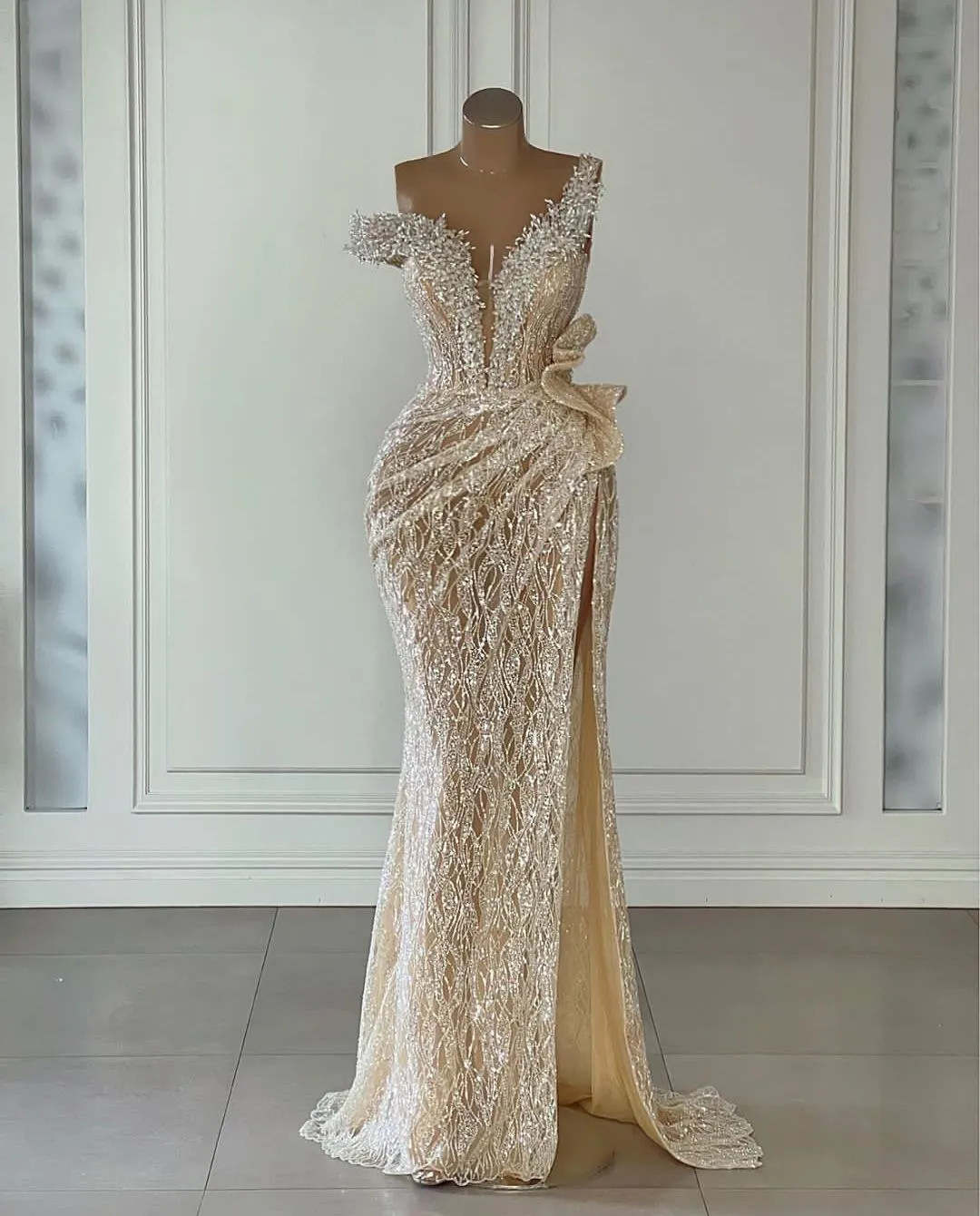 Fully Heavy Handmade Crystals Prom Dresses New Designer Elegant Evening Gown Shiny Pageant Gown Plus Size Special Occasion Vestidos De Noche