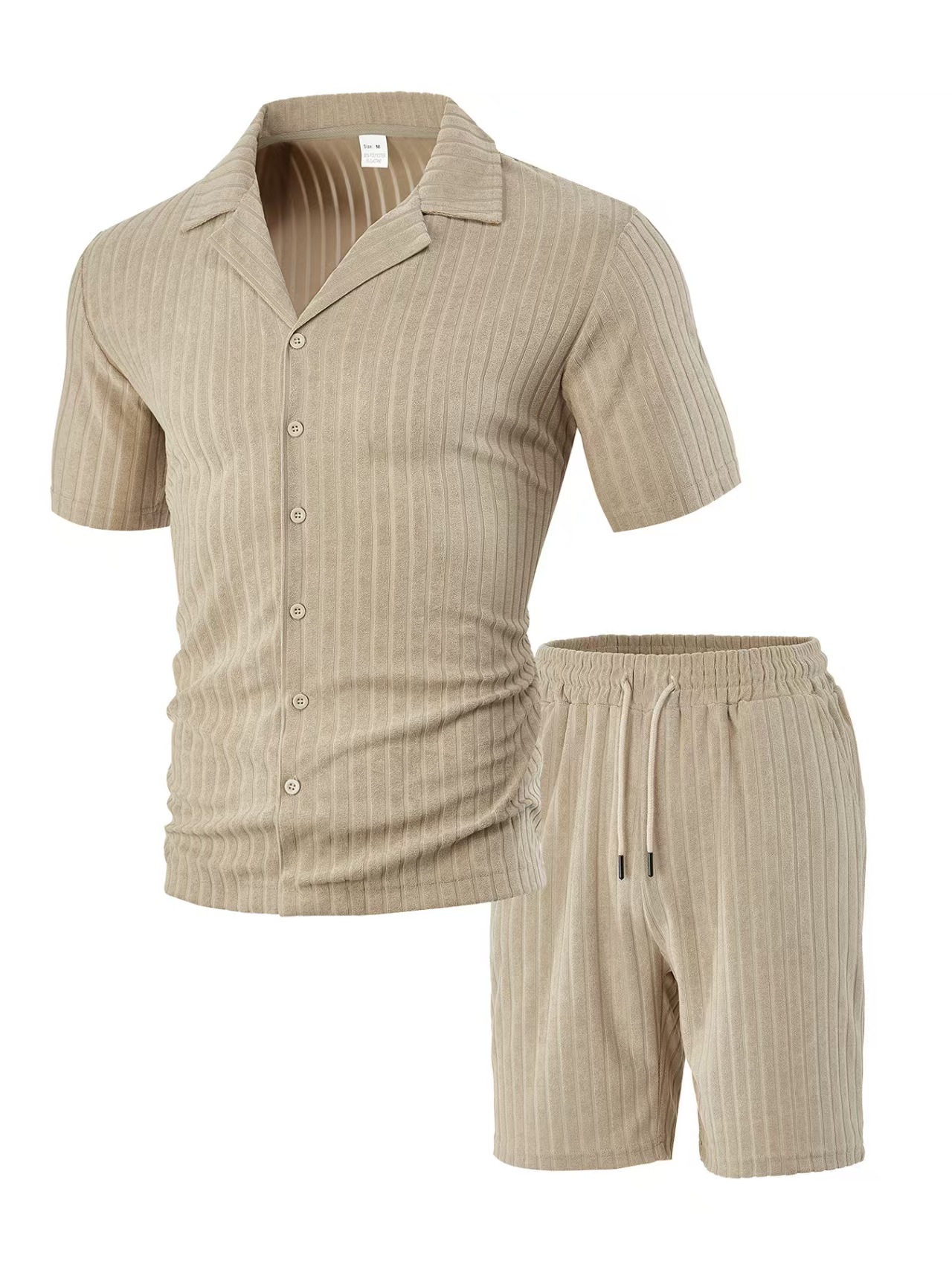 Designer Men's Clothing Short - sleeved Shirt Shorts Set Casual Vacation Style Summer Outfit Lapel Design