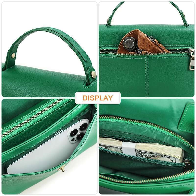 Contact'S Women Crossbody Genuine Leather Fashion Solid Color Shoulder Bag For Female Designer Messenger Tote Handbag