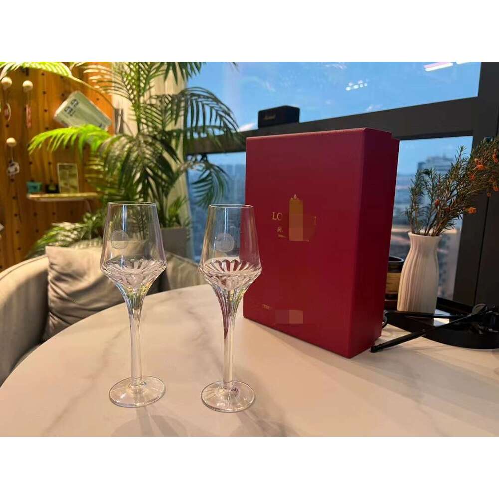 Praise Of Light Cognac Wine Glass Crystal Tall Whiskey Smell Cup Gift Box Set 12315