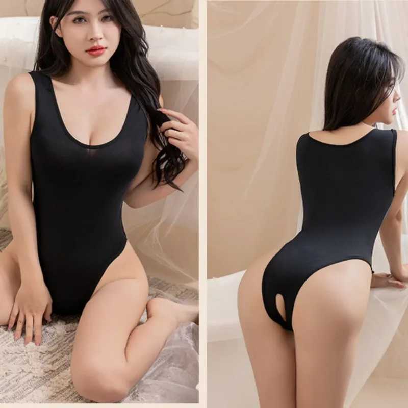 Sexy lingerie Swimwear open cut tight fitting deep solid color integrated design Woman sexy clothing Sexy panties R250520