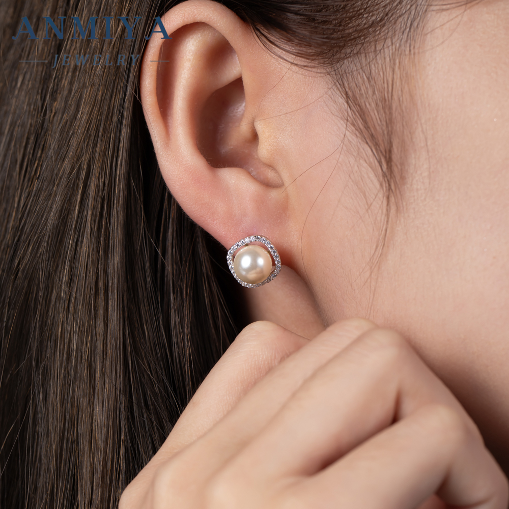925 Silver Baroque Pearl Earrings Fine Jewelry Fresh Water Pearls Earrings