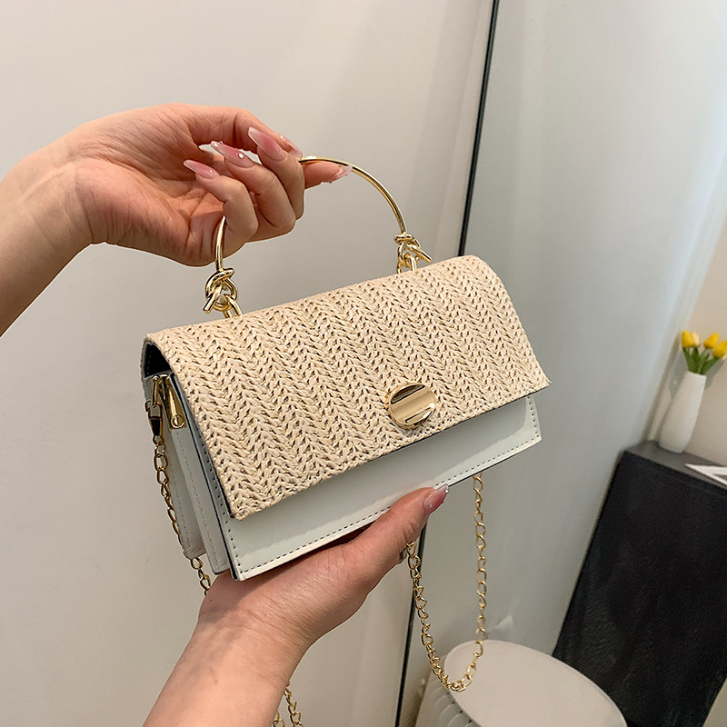 Free Delivery Designer Bag Spring Western For Women 2025 Knitted Simple And Fashionable Korean Edition Texture Chain Trendy Crossbody Small Square Bag
