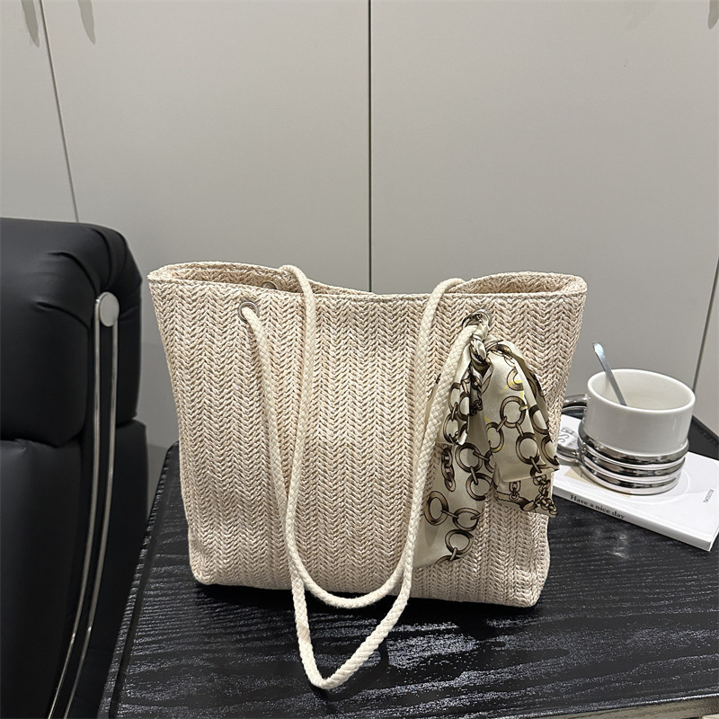 Free Delivery Designer Bag Premium Big 2025 Trendy Grass Woven Women's Shoulder Large Capacity Commuter Versatile Handheld Tote Bag Luxury Bag