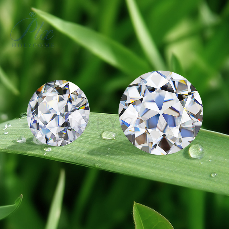 Moissanite European Cut Round Shape Multicolor White D Color VVS1 Loose Gemstone Fashion Making Gift Rings Earring Accessories