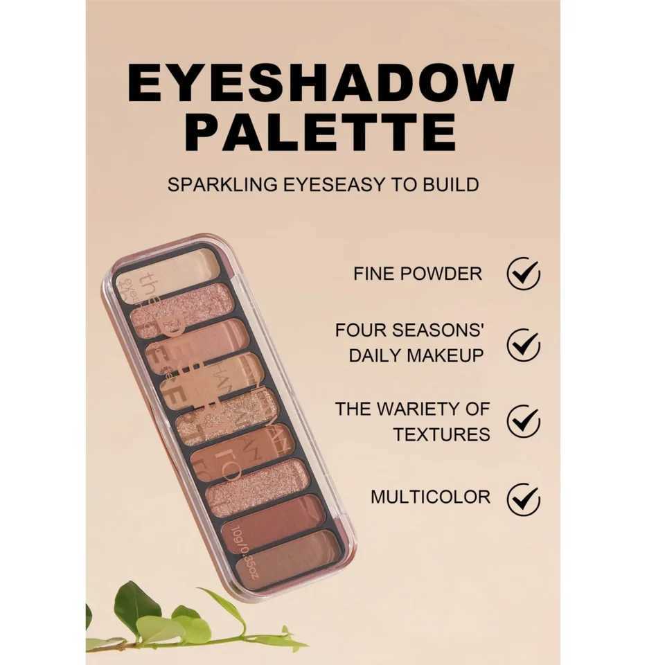 Desert Rose Eyeshadow Palette 9 Colors High Pigment Mineral Shadows Natural Daily Look Waterproof Matte Earthy Tone FinishesXJ250520