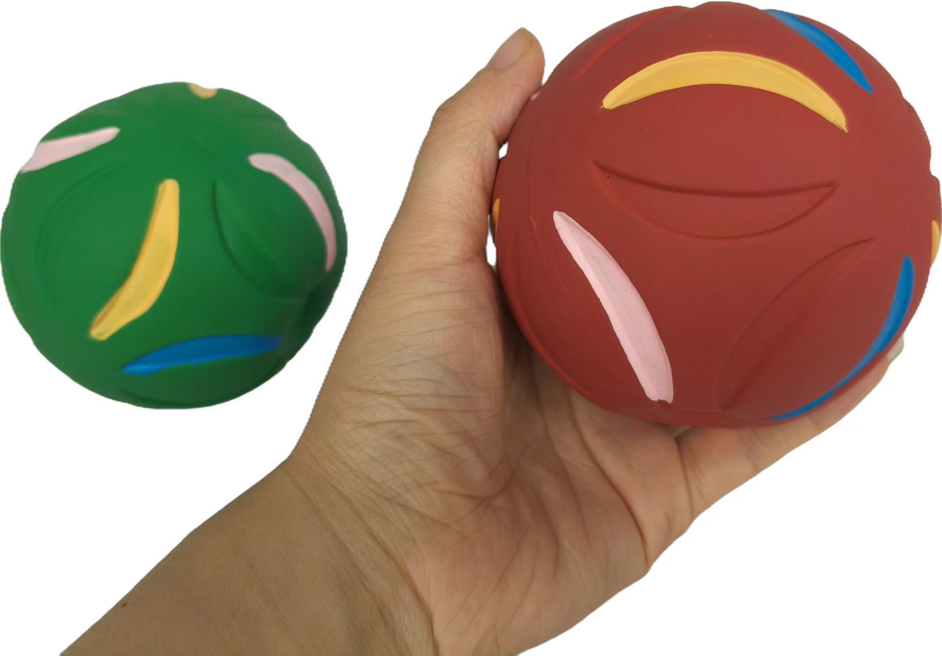 Rubber Latex Dog Chew Toys 9Cm Eco-Friendly Bundle Pair of Flexible Non-Toxic Bouncy Spheres Ideal for Canine Enthusiasts