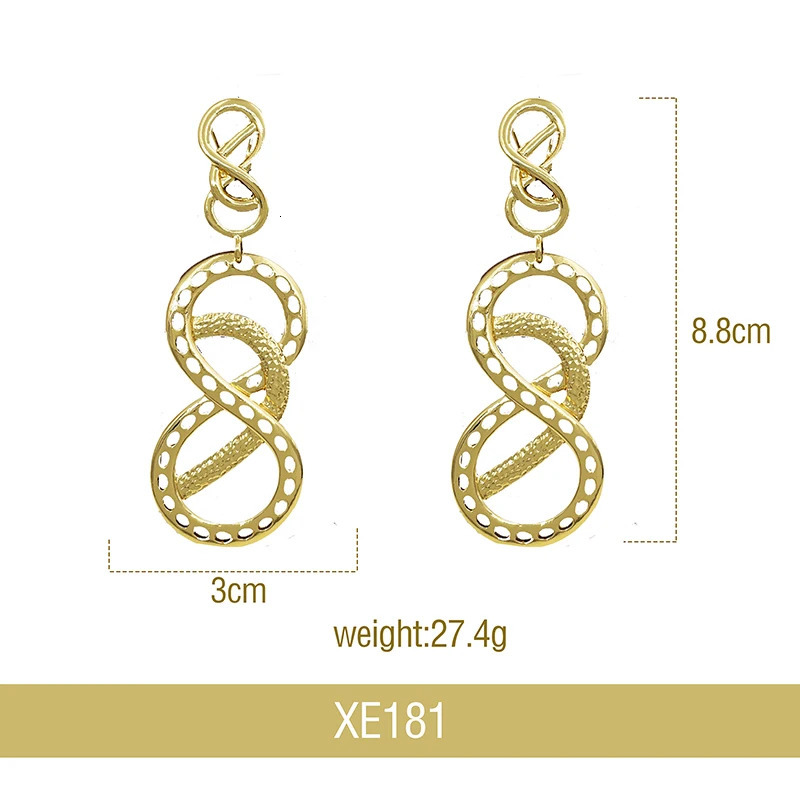 Big Earrings For Women Fashion Jewelry Elegant Drop Earrings 18K Gold Plated Wedding Party Accessories Trending 250520