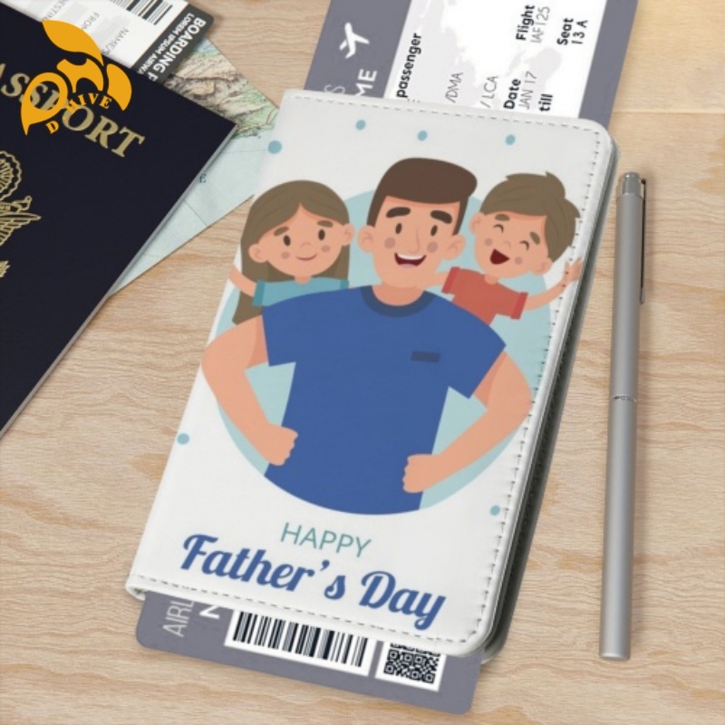 Free shipping designers customize round passport holders in beige, fashion white and black for adults.