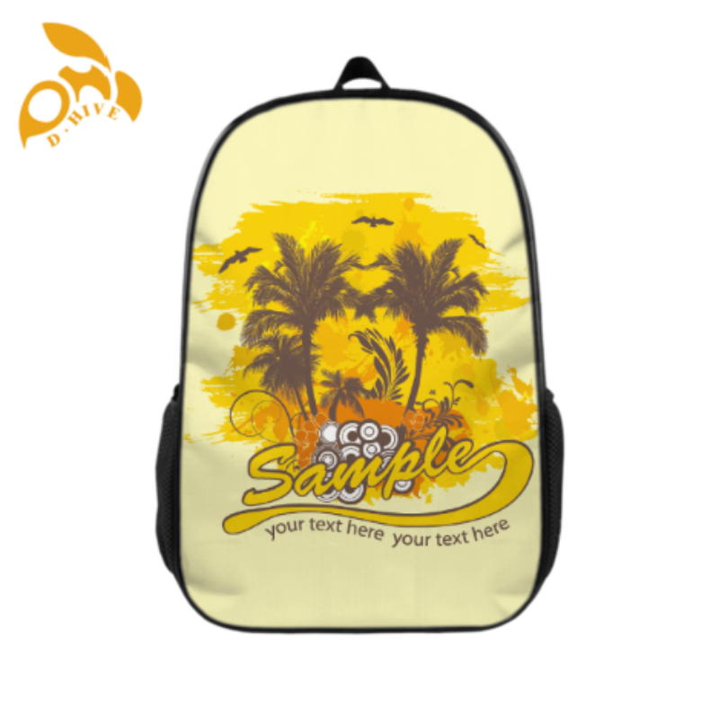 Free shipping designer custom beige, white and black lightweight, high-quality, simple and lightweight casual schoolbag for students