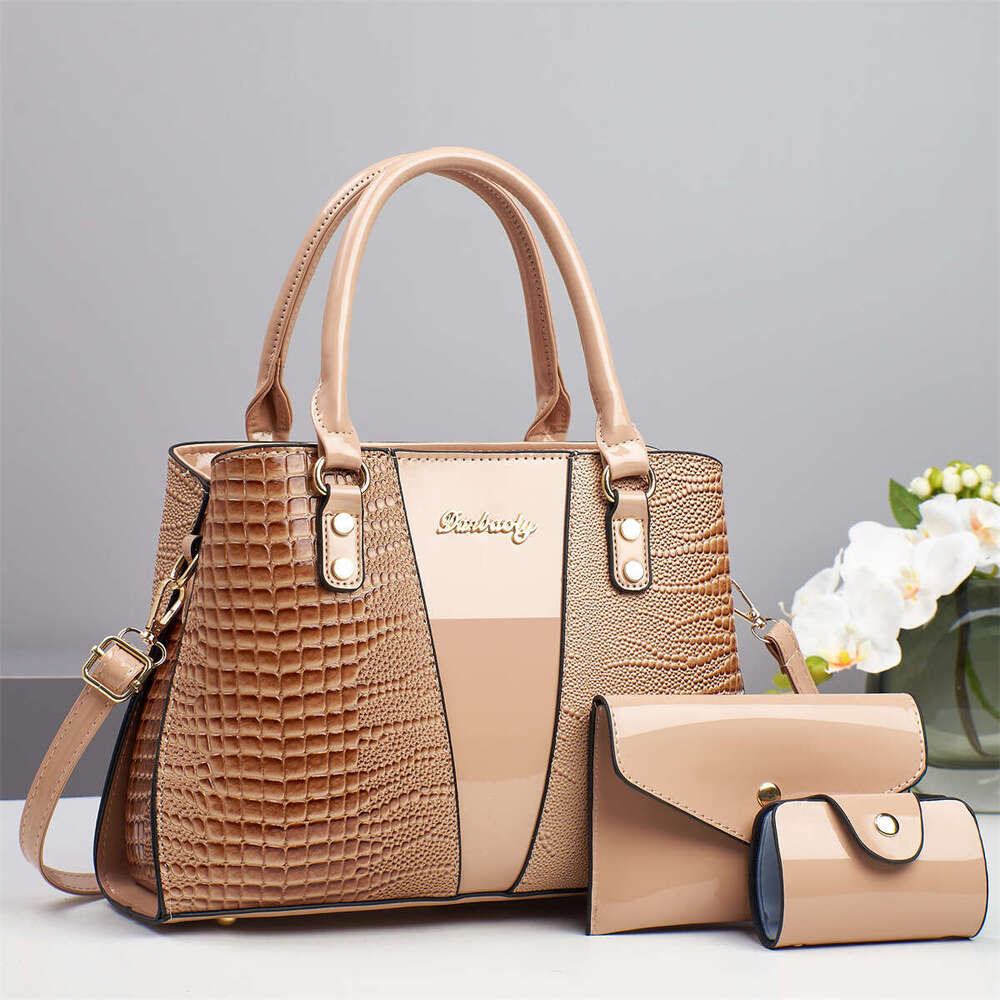 Mother and Child Taizhou Women s Handbag Crocodile Pattern Single Shoulder Crossbody Bag Piece Set Bags