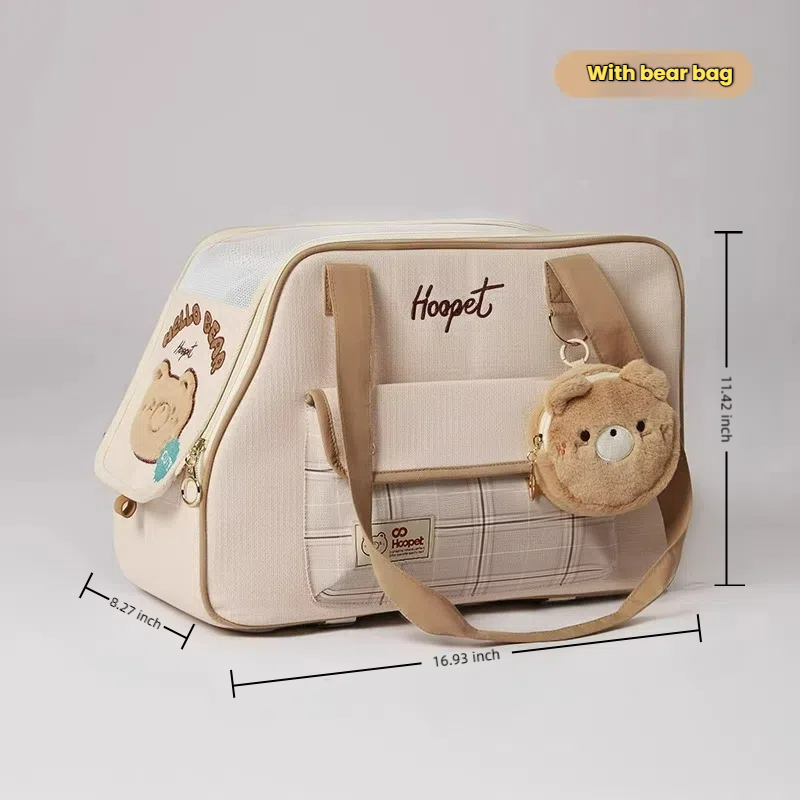 Portable Pet Carrier Bag for Cats & Small Dogs - Stress-Free Crossbody Shoulder Bag