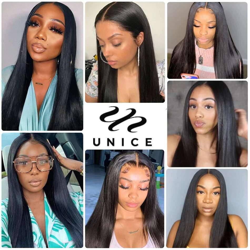 Middle Part Straight Human Hair 4x1 T-Part Closure Wig Pre Plucked Lace Front Wigs for Women 150% Density