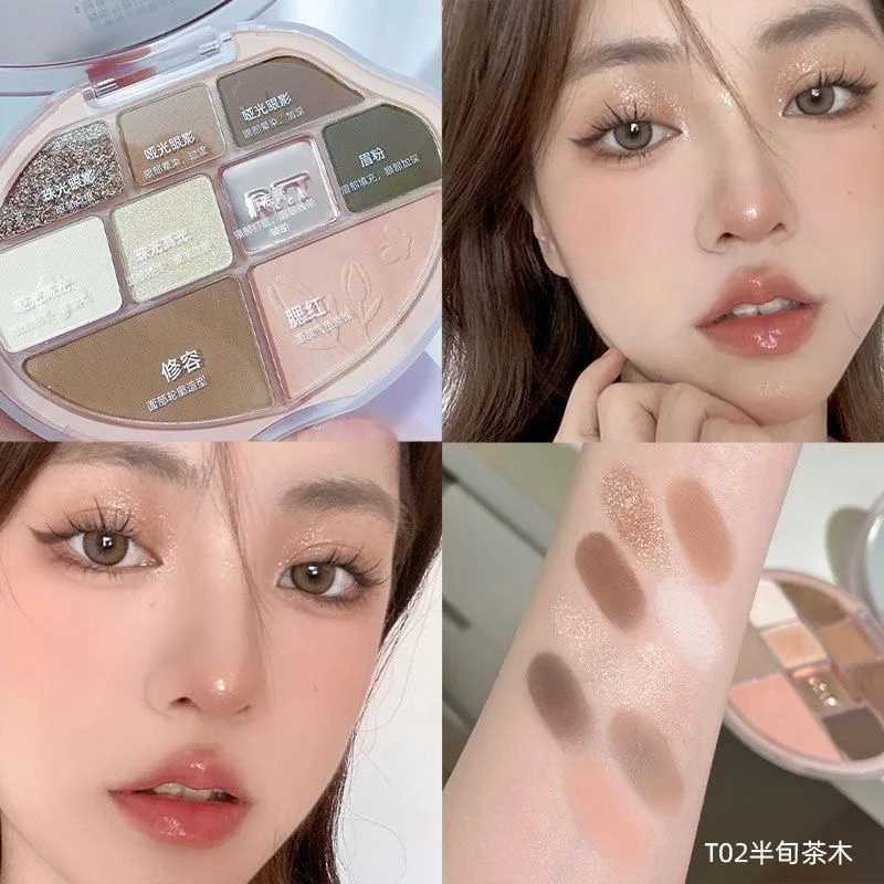 ROMANTIC BEAUTY Highlight Face Palette Comprehensive Palette 9 Color Eye Shadow Brightening Powder Blusher W250520