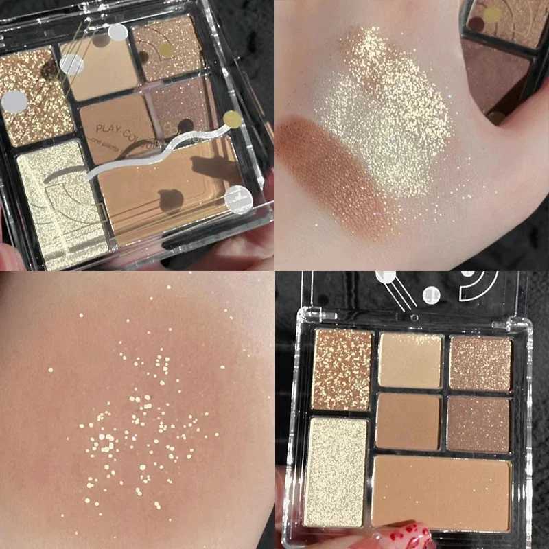7 Colors Eyeshadow Palette Pearly Matte Earth Color Eyeshadow Portable Shiny Long Lasting Natural Eyeshadow Eye Makeup CosmeticXJ250520