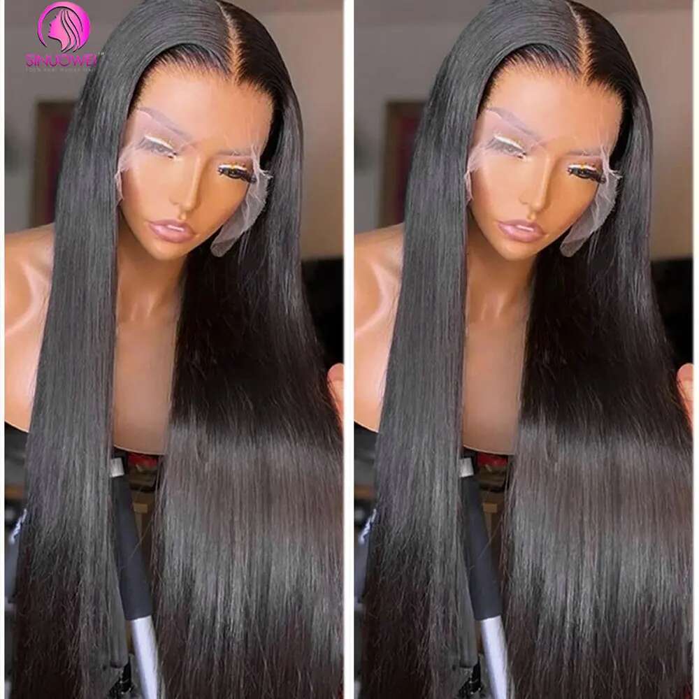 32 34 Inch Bone Straight 13x6 Frontal Wig Brazilian 13x4 Lace Front Human Hair Wigs For Women PrePlucked 180%