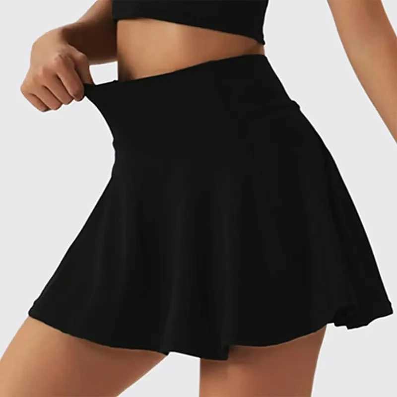 Womens Sports High Waisted Short Skirt Comfortable Breathable Belt Safety Pants and Pocket Tennis Yoga Golf Mini SkirtXJ250520