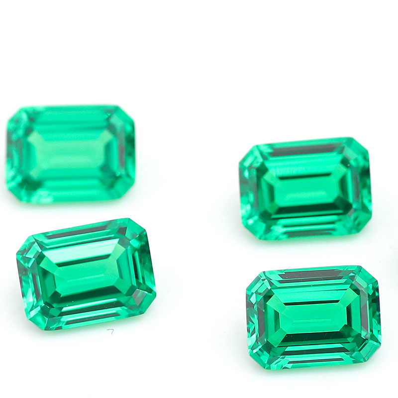 Wholesale Price Lab grorwn Emerald Gemstone Muzo Colombia Green Hydrothermal Lab Created Loose Emerald Stones for Ring Jewelry Making