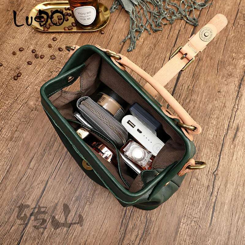 Handmade Genuine Women Handbags Vintage Real Leather Doctor Simple Retro Female Shoulder Messenger Bag New Original