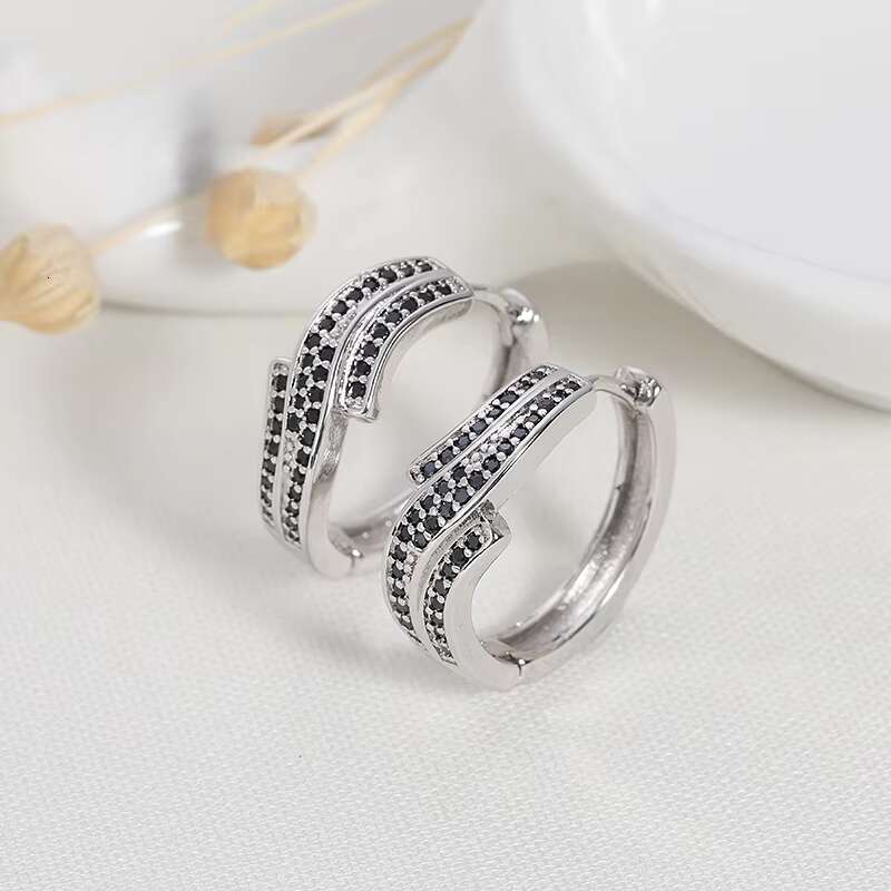 2019 New Fashionable Jewelry Black Women's Exquisite Large Earrings