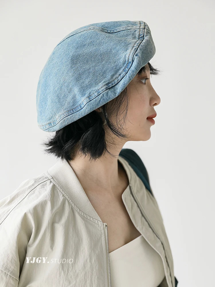 Japanese art painter cowboy beret for women in spring and summer small face high-end sense niche versatile hat 250520