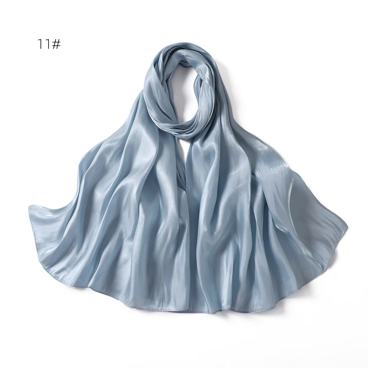 T760 scarf headscarf island forging solid color gauze scarf satin scarf female long scarf sunscreen shawl thin