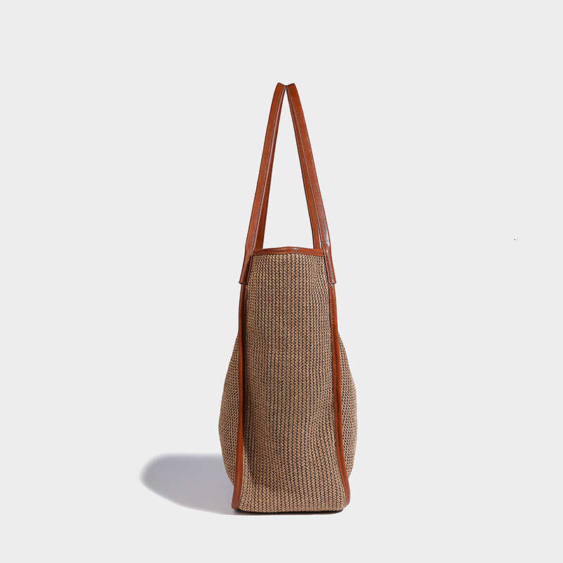 Women's Bags Designer Large Capacity Relaxing Tote For Women Autumn/Winter New Commuter Beach Woven Bag, Premium Single Shoulder Bag