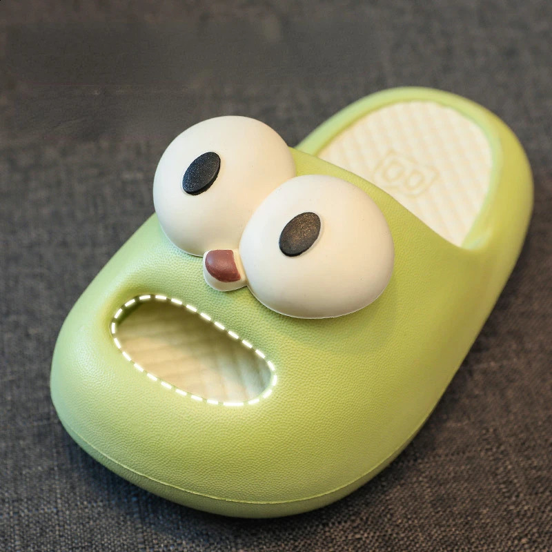 Summer Bathroom Slippers 3-10 Years Old Children Slippers Cartoon Big Eyes Kid EVA Slippers Girls Home Slippers 250519