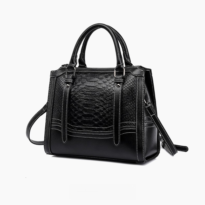 Free Shipping Designer Women's Shoulder Crocodile Pattern Trendy Fashion Handbag Large Capacity Temperament Tote Bag Business Outing Briefcase