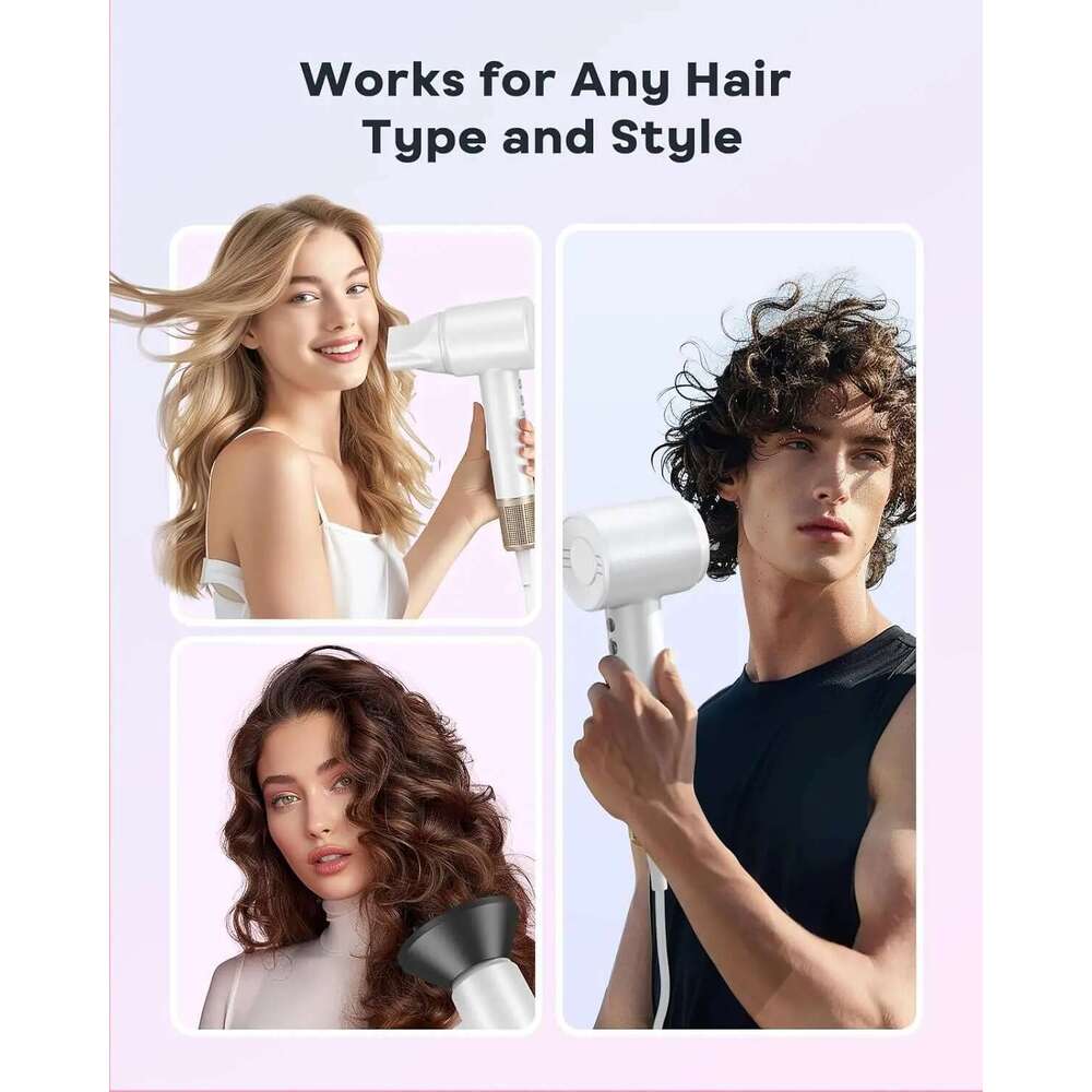 Electric 120000RPM Brushless Negative Ions Blow Dryer 1500W Super Powerful Wind Lownoise Profession Salon HairDryer