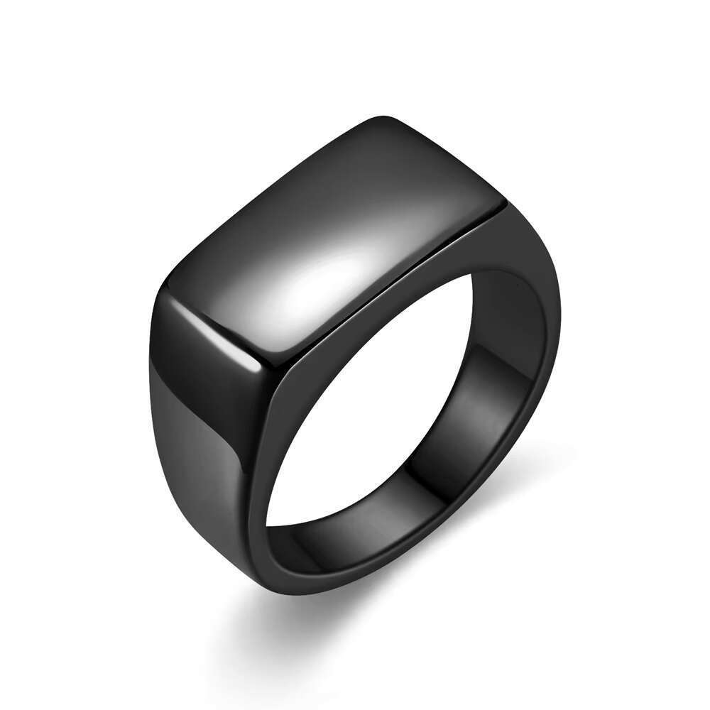 Unisex stainless steel engagement strap with dome and blank jewelry ring