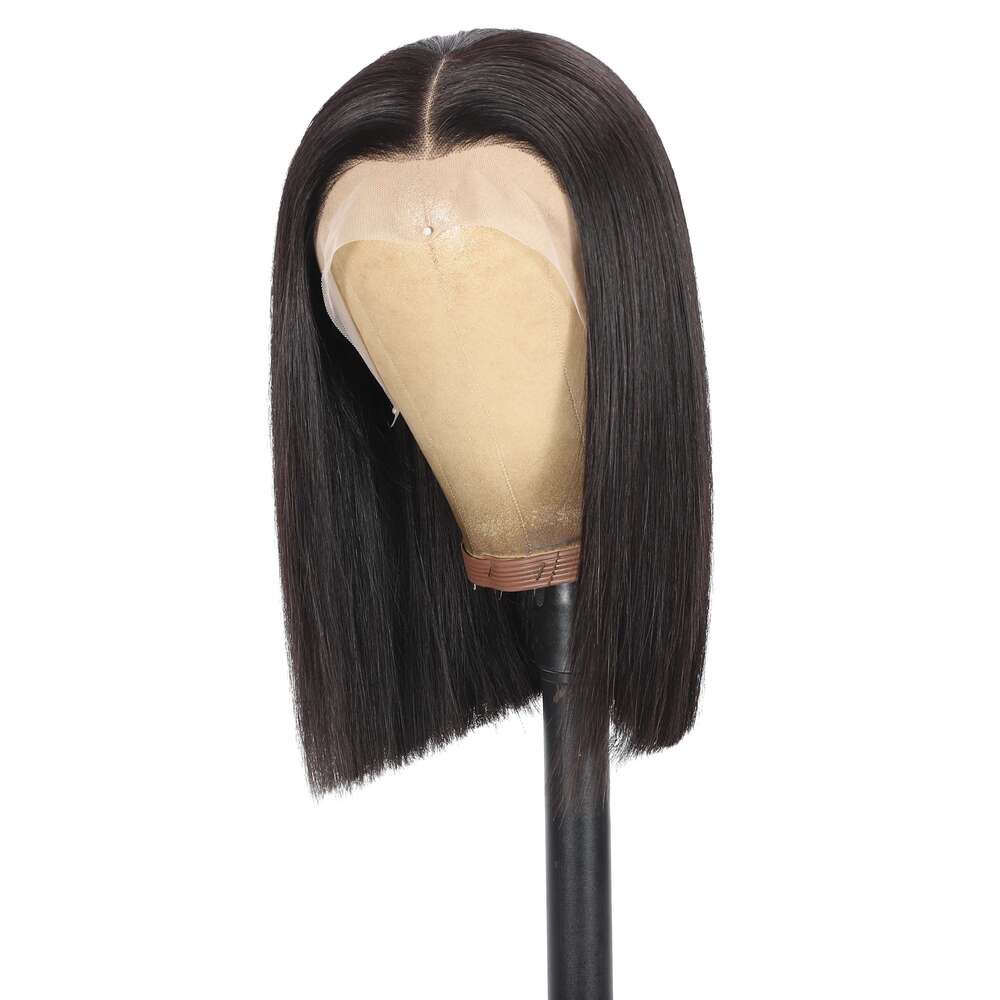 Super Double Drawn 300% 12A 5x5 2x6 Straight Bob Wig 13x4 Lace Frontal Human Hair Wigs For Women