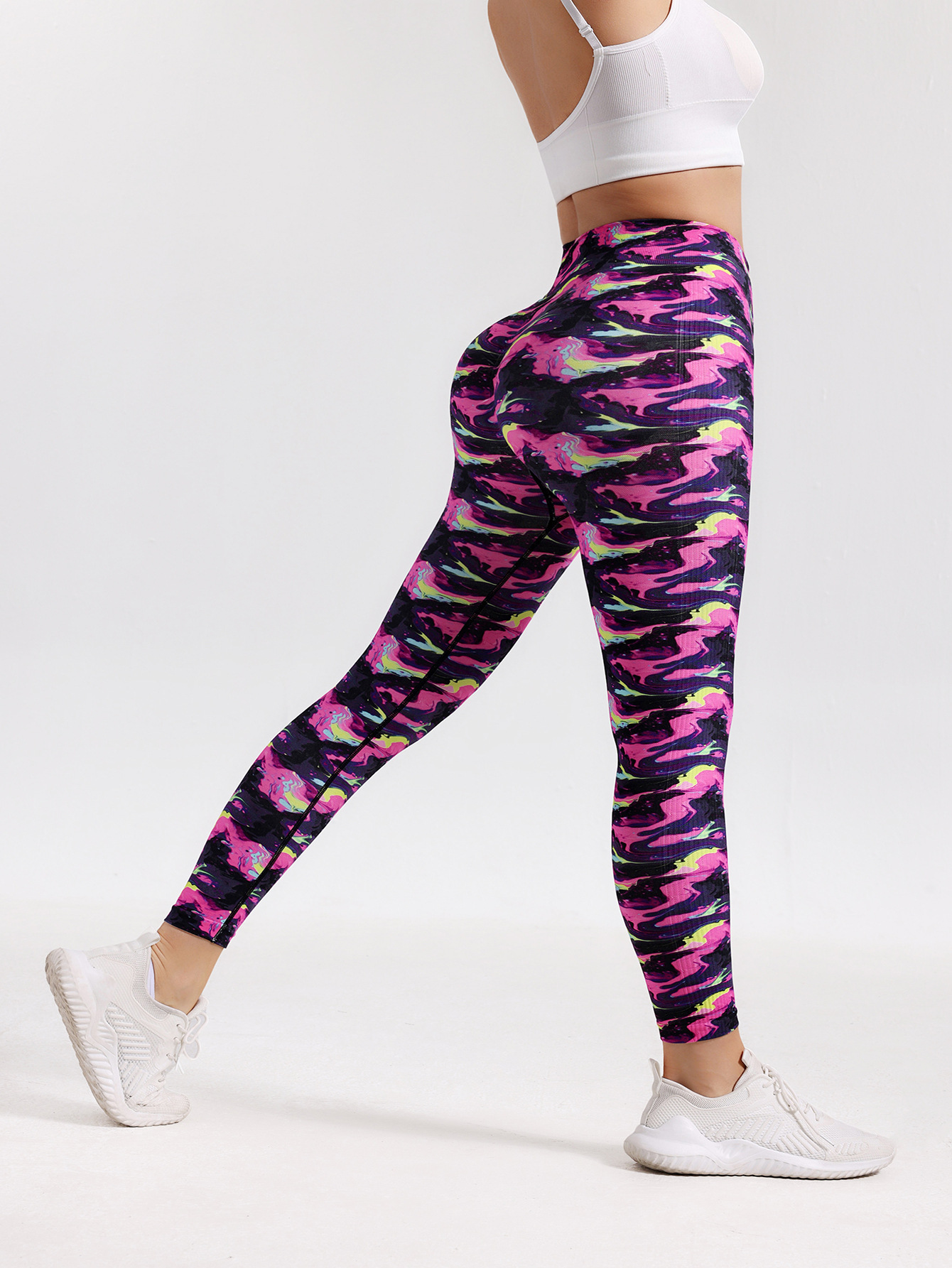 Digital Printed Yoga Pants Women's Outdoor Running Fitness Sports Hip Lift Slim Slim High Waist Leggings