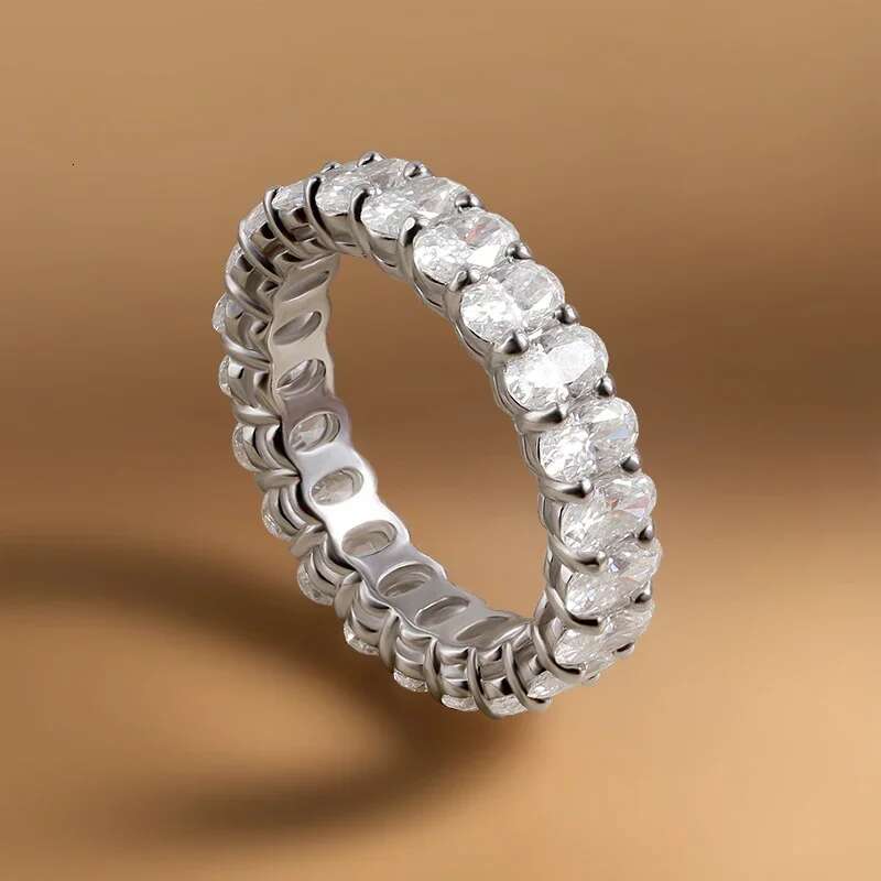 2.5/6.6cttw Oval Cut Moissanite Engagement Ring For Women 925 Sterling Silver Lab Diamond Promise Wedding Band Jewelry Certified