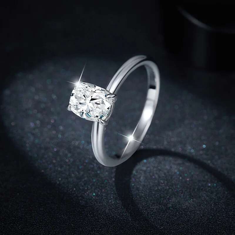 Emerald Cut Moissanite Rings For Women Emerald Cut Oval Cut 2ct Women Moissanite Ring Luxury 2023 Womens Moissanite Ring Gift
