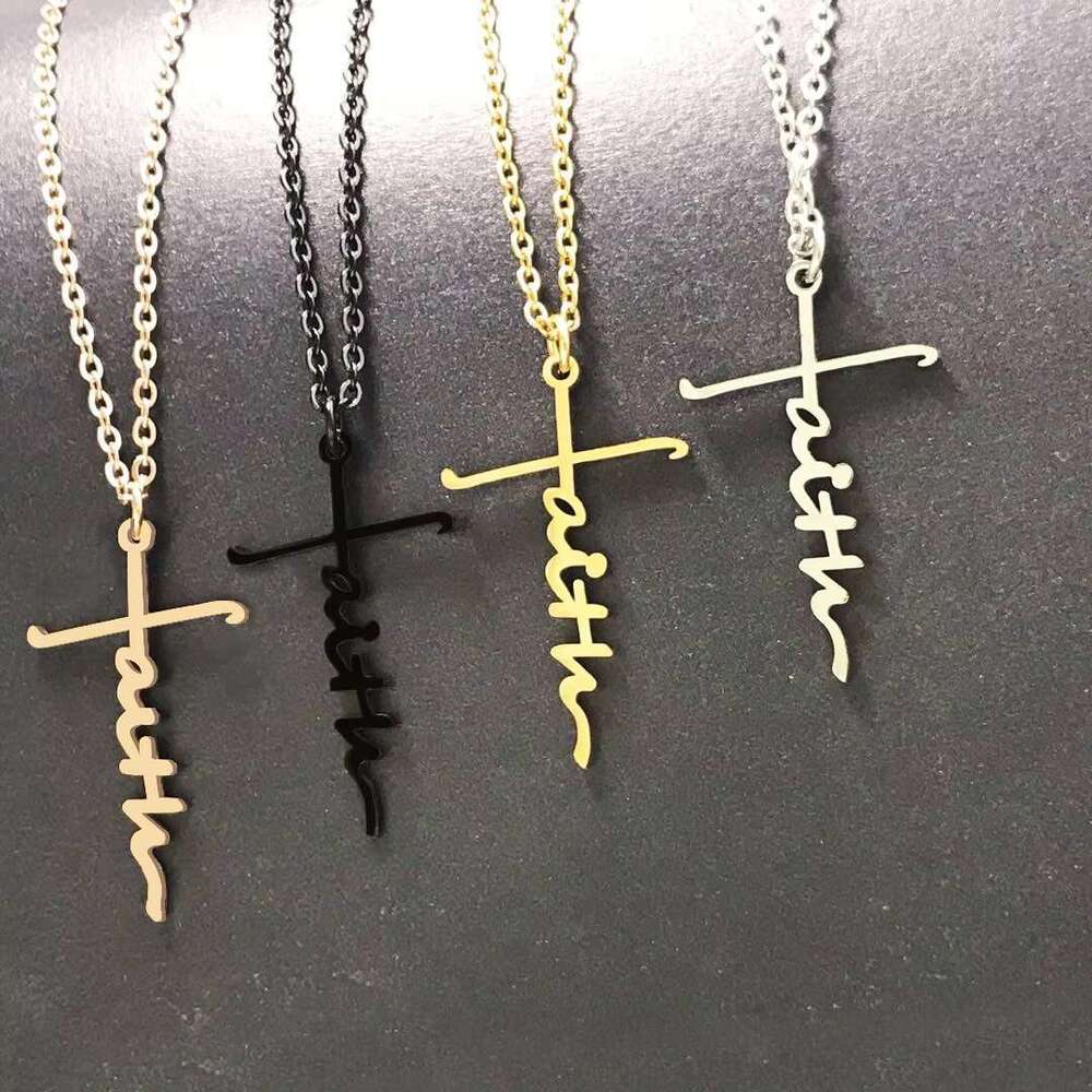 Autumn Cold/ODM Cross Necklace Personalized Name Pendant Men's Jewelry