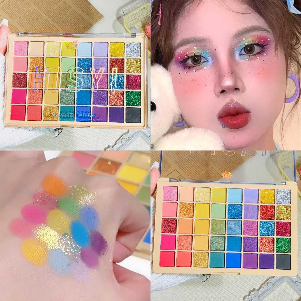 Colored eyeshadow set 40 colors music festival performance stage matte and pearlescent green blue pink Mothers Day giftXJ250520