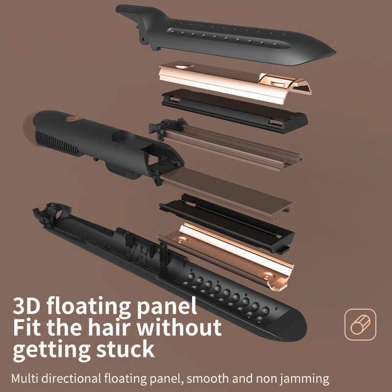 2-in-1 Curling Wand & Flat Iron Hair Straightener with Negative Ions Styling Tool for Professional Salon Straighten