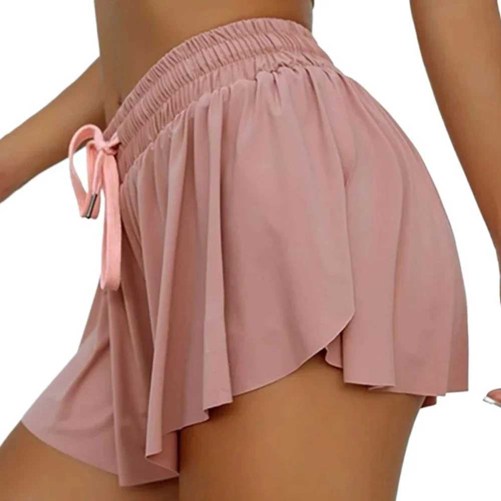 Leisure Sports Anti-glare Fake Two-piece Slimming Sports Gym Nude Yoga Breathable Shorts Trend BreathableXJ250520