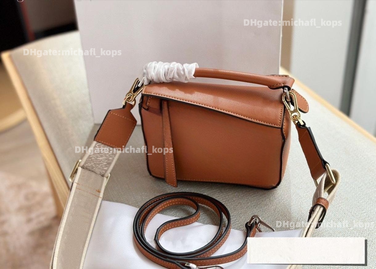 10A Fashion makeup bag shoulder bag puzzle large capacity zipper opening leather bag body linen adjustable shoulder strap vacation casual crossbody designers bags
