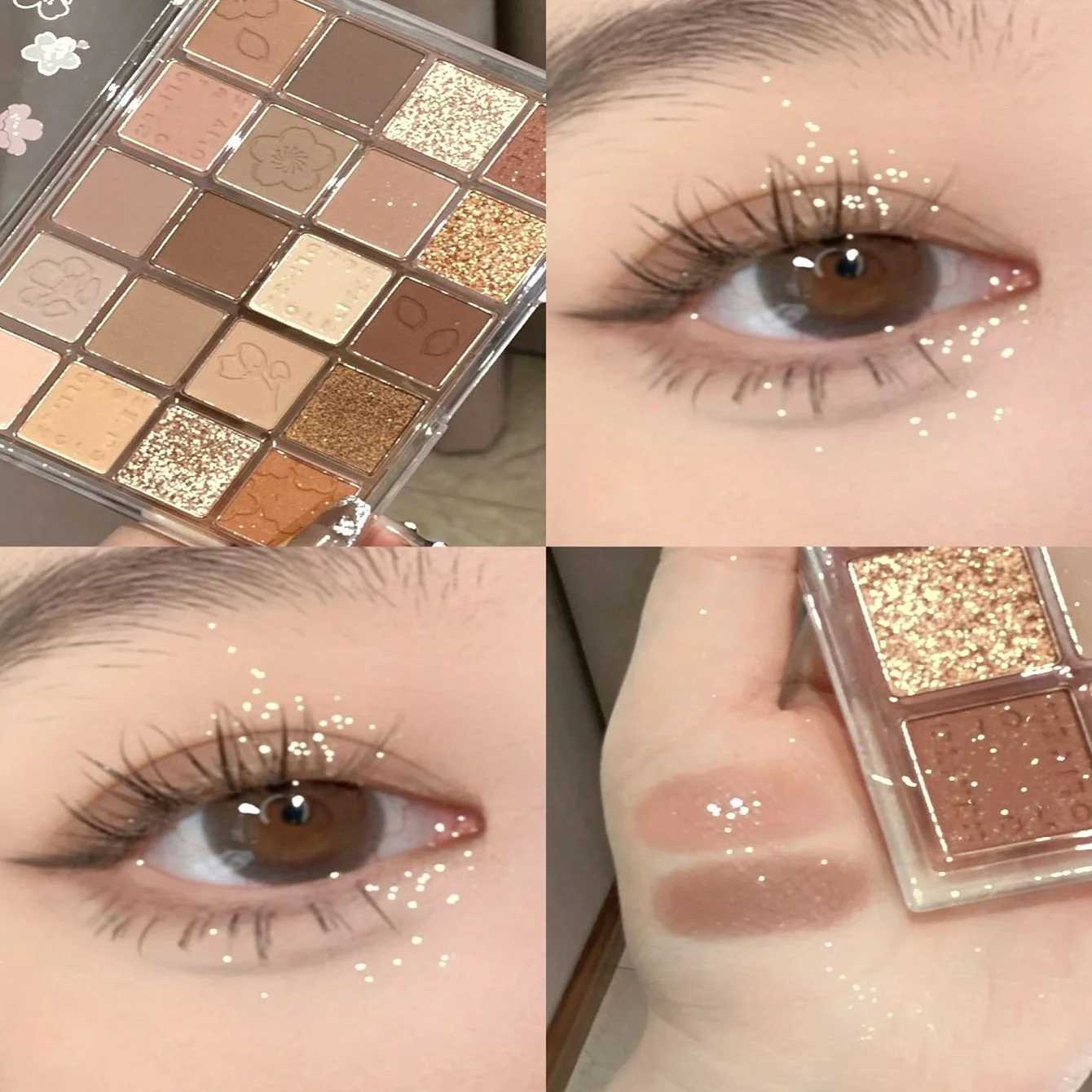 DIKALU Evening Cherry Dance Eyeshadow Tray 20 Color Large Plate Pearl Matte Bright Milk Tea Color Affordable SpringXJ250520