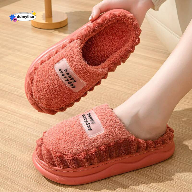 EVA Soft Sole Fluffy Slippers Women Winter Thick Warm Fur Anti-Slip Comfortable In Door Fashion ddmythur
