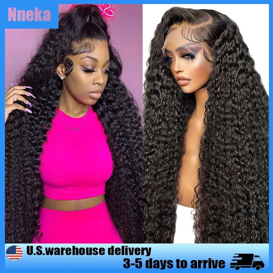 Water 13x6 hd Frontal Human 13x4 Deep Wave Front Wig For Black Women Remy Hair 30 inch Lace Curly Wigs