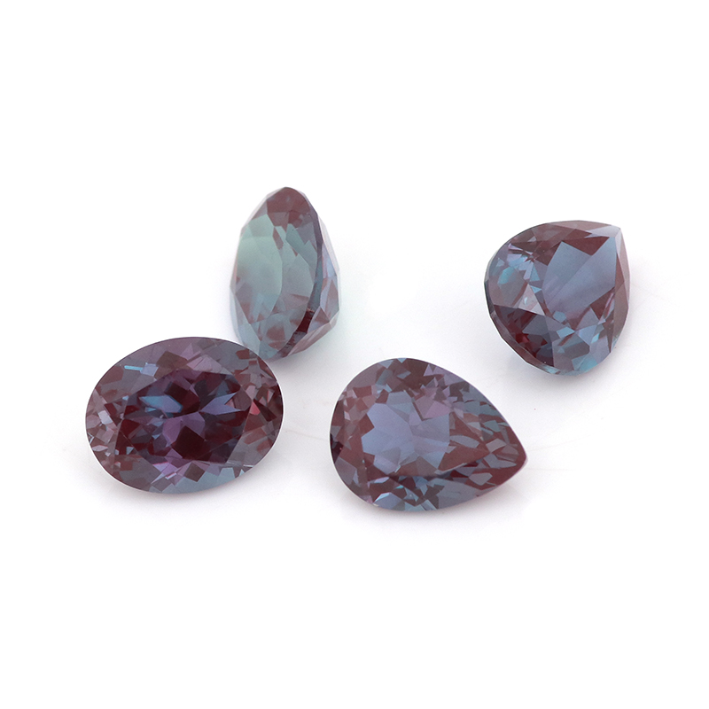 Custom OEM ODM Loose lab grown Alexandrite change Color Synthetic Stone mixed cutting Loose Lab Created gemwtone sapphire for Jewelry