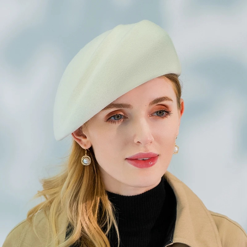 X4170 Wool Knitting Hat Fashion Woolen Beret Cap 100% Woolen Berets Cap French Artist Hat Vintage Painter Hats Beret Warm Cap 250520