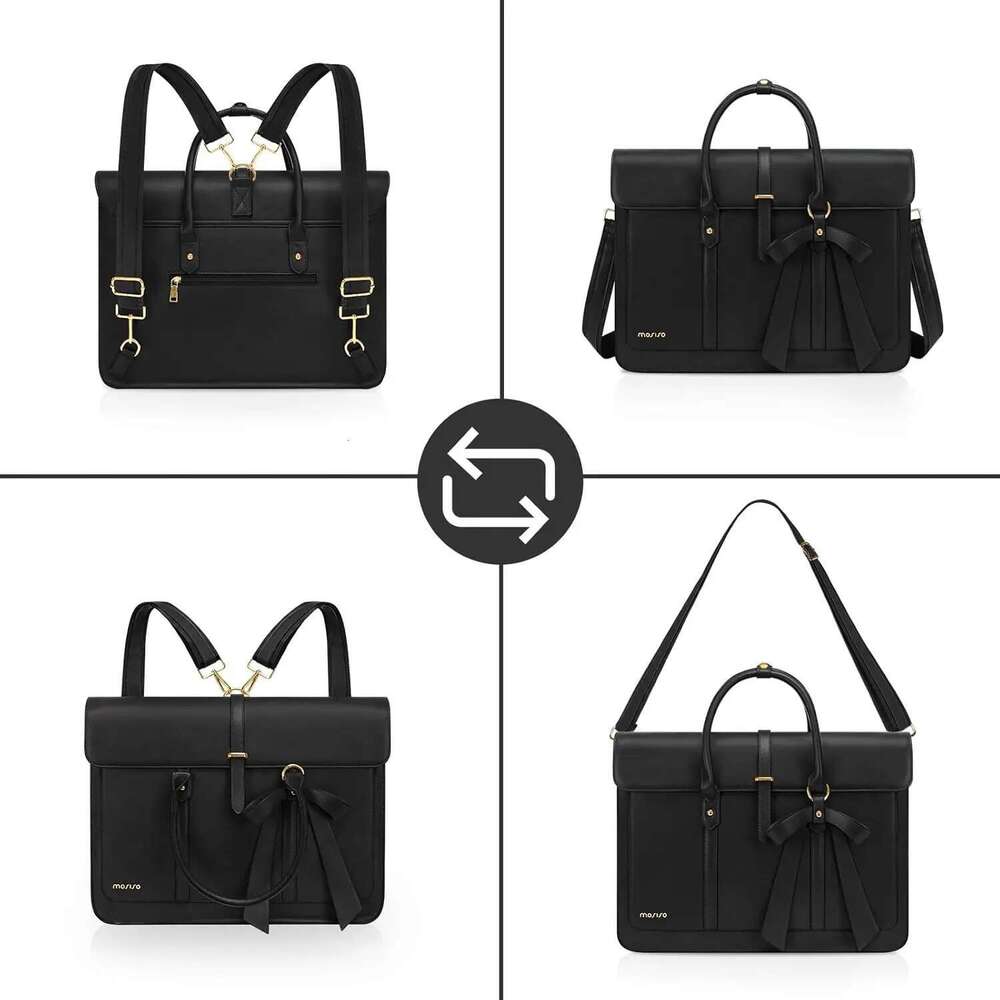 15 15.6 16 inch Laptop for Women Book Air Pro M3 M2 M1 HP Dell Asus Notebook PU Leather Computer Shoulder Bag Backpack